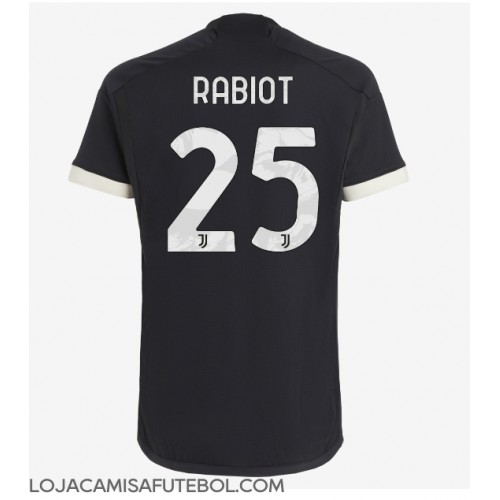 Camisa de Futebol Juventus Adrien Rabiot #25 Equipamento Alternativo 2023-24 Manga Curta